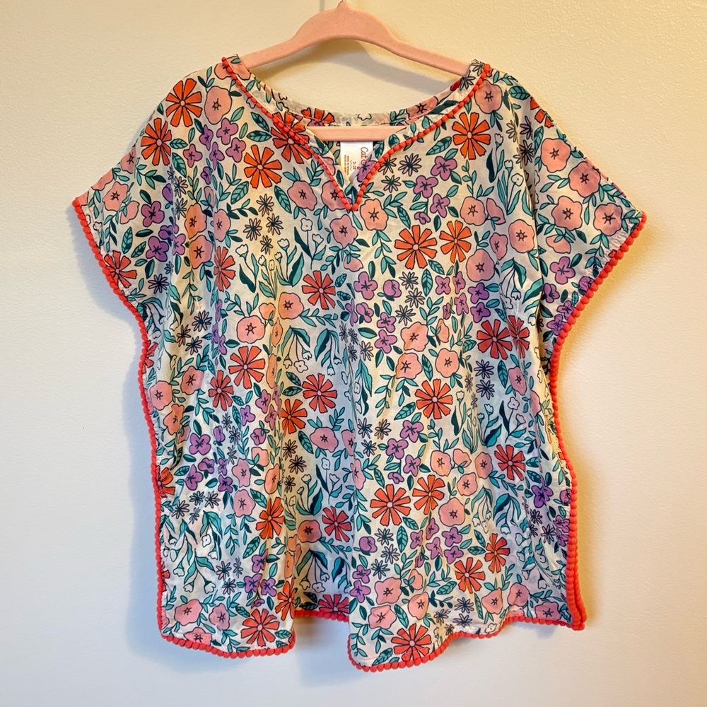 Cat & Jack Floral Swim Cover-Up 2T/3T